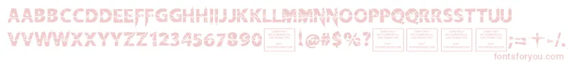 フォントKnifefightballetRegular – 白い背景にピンクのフォント