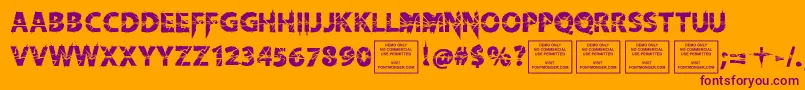 KnifefightballetRegular Font – Purple Fonts on Orange Background