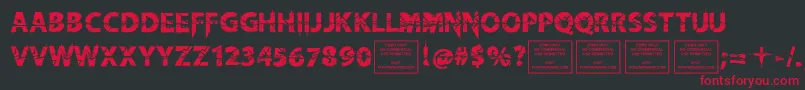 KnifefightballetRegular Font – Red Fonts on Black Background