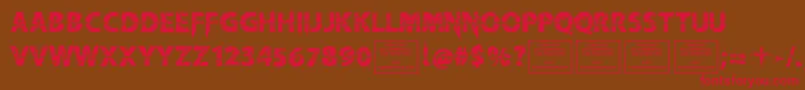 KnifefightballetRegular Font – Red Fonts on Brown Background