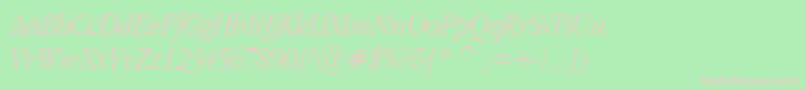 GaramondNarrowItalic Font – Pink Fonts on Green Background