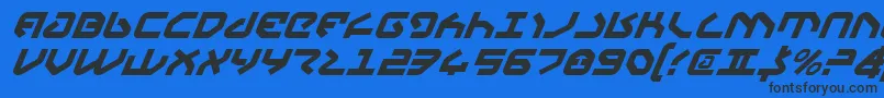 Yahrenv2i-fontti – mustat fontit sinisellä taustalla