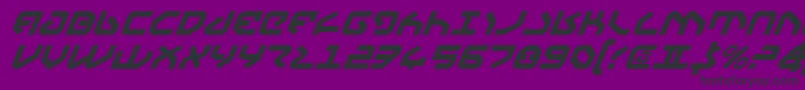 フォントYahrenv2i – 紫の背景に黒い文字