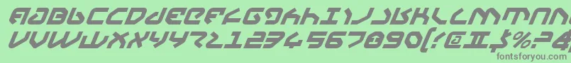 フォントYahrenv2i – 緑の背景に灰色の文字