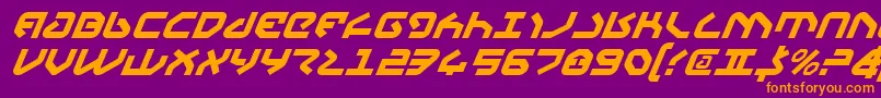 Yahrenv2i Font – Orange Fonts on Purple Background