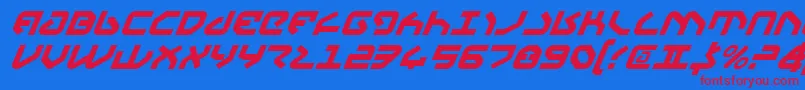 Yahrenv2i Font – Red Fonts on Blue Background