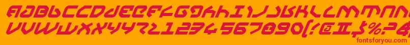 フォントYahrenv2i – オレンジの背景に赤い文字