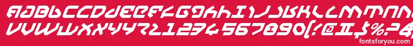 フォントYahrenv2i – 赤い背景に白い文字