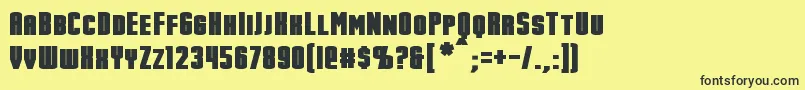 StarkBold Font – Black Fonts on Yellow Background