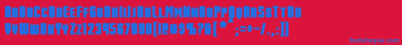 StarkBold Font – Blue Fonts on Red Background