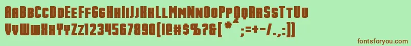 StarkBold Font – Brown Fonts on Green Background