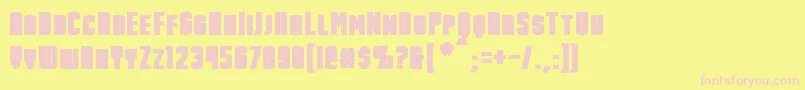 StarkBold Font – Pink Fonts on Yellow Background