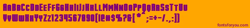 StarkBold Font – Purple Fonts on Orange Background