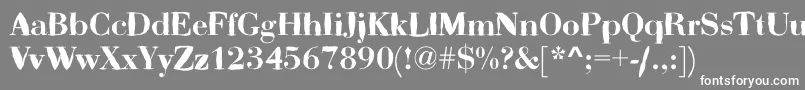 フォントAbctechBodoniMangle – 灰色の背景に白い文字