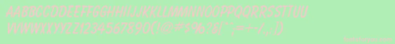 BalloontwoRegular Font – Pink Fonts on Green Background