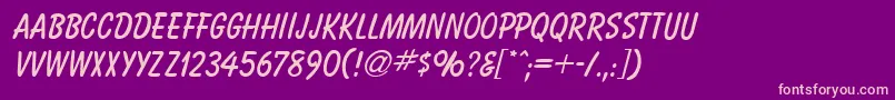 BalloontwoRegular Font – Pink Fonts on Purple Background