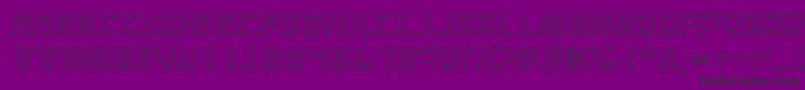 Droidlover3Di Font – Black Fonts on Purple Background