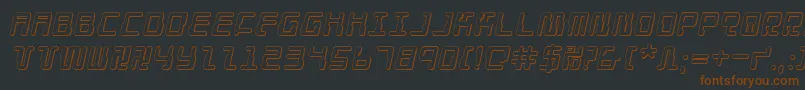 Droidlover3Di-Schriftart – Braune Schriften auf schwarzem Hintergrund