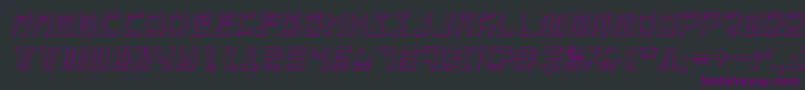 Fonte Droidlover3Di – fontes roxas em um fundo preto