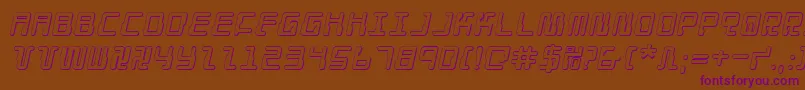 Шрифт Droidlover3Di – фиолетовые шрифты на коричневом фоне