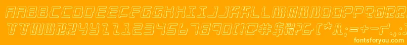 Droidlover3Di Font – Yellow Fonts on Orange Background