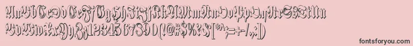 SchmalfetteFrakturSchattiert Font – Black Fonts on Pink Background