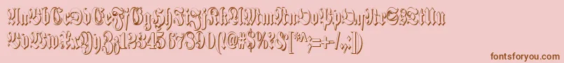 SchmalfetteFrakturSchattiert Font – Brown Fonts on Pink Background