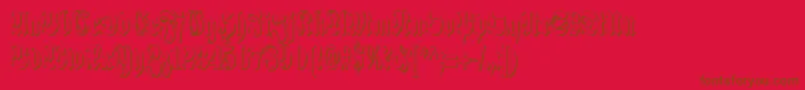 SchmalfetteFrakturSchattiert Font – Brown Fonts on Red Background