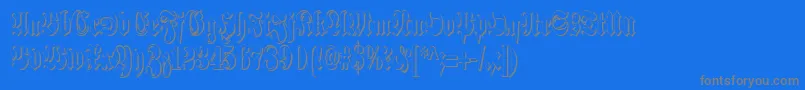 SchmalfetteFrakturSchattiert Font – Gray Fonts on Blue Background