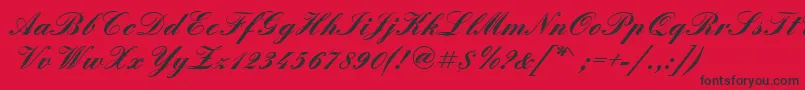 QuadrillescriptsskBold Font – Black Fonts on Red Background