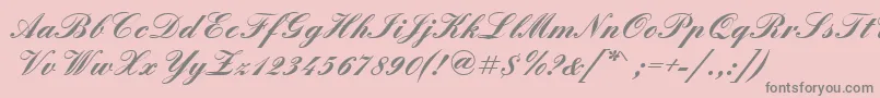 QuadrillescriptsskBold Font – Gray Fonts on Pink Background