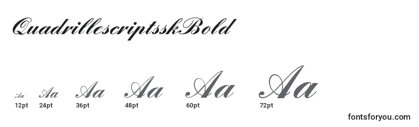 QuadrillescriptsskBold Font Sizes