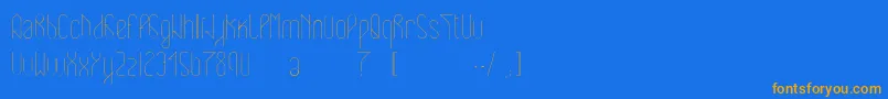 Eclipticlight Font – Orange Fonts on Blue Background