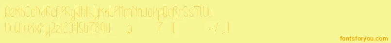 Eclipticlight Font – Orange Fonts on Yellow Background