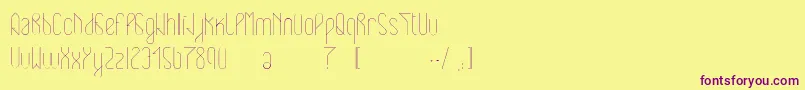 Eclipticlight Font – Purple Fonts on Yellow Background