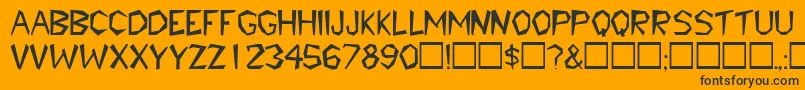 TribaldisplaycapssskRegular Font – Black Fonts on Orange Background