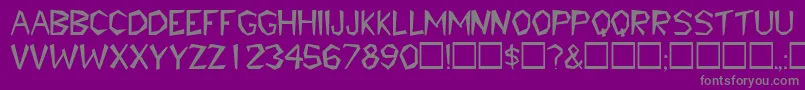 TribaldisplaycapssskRegular Font – Gray Fonts on Purple Background