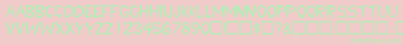 TribaldisplaycapssskRegular Font – Green Fonts on Pink Background