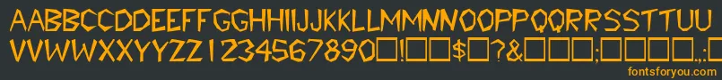 TribaldisplaycapssskRegular Font – Orange Fonts on Black Background