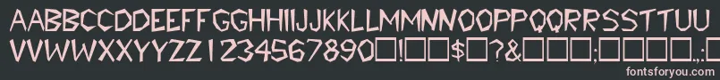 TribaldisplaycapssskRegular Font – Pink Fonts on Black Background