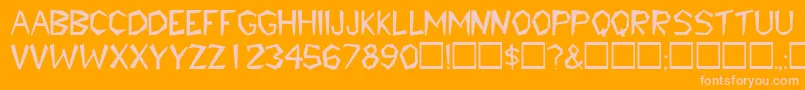 TribaldisplaycapssskRegular Font – Pink Fonts on Orange Background