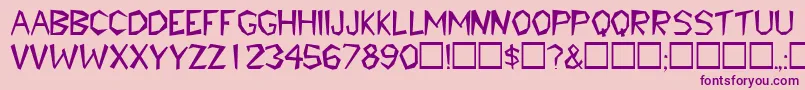 TribaldisplaycapssskRegular Font – Purple Fonts on Pink Background