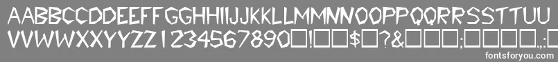 TribaldisplaycapssskRegular Font – White Fonts on Gray Background