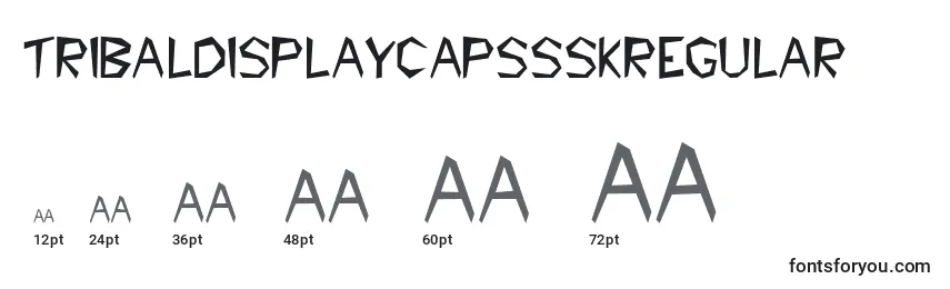Размеры шрифта TribaldisplaycapssskRegular