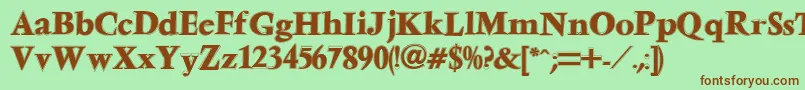 VenturaInlineBold Font – Brown Fonts on Green Background