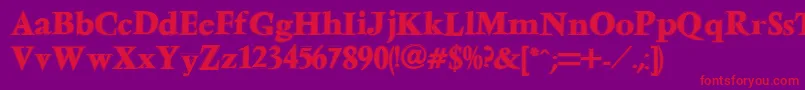 VenturaInlineBold Font – Red Fonts on Purple Background