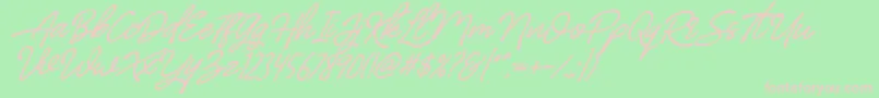 BilleniaStandard Font – Pink Fonts on Green Background