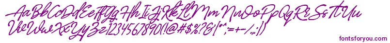 BilleniaStandard Font – Purple Fonts on White Background