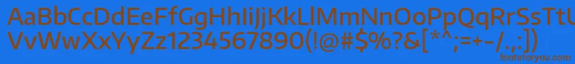 EncodesansMedium Font – Brown Fonts on Blue Background