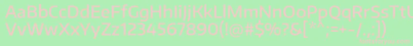 EncodesansMedium Font – Pink Fonts on Green Background